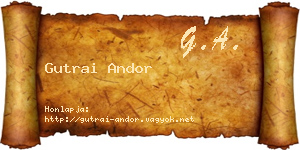 Gutrai Andor névjegykártya